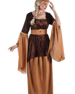 Disfraz de Posadera Medieval marrón para mujer Comprar Disfraces Medievales Online