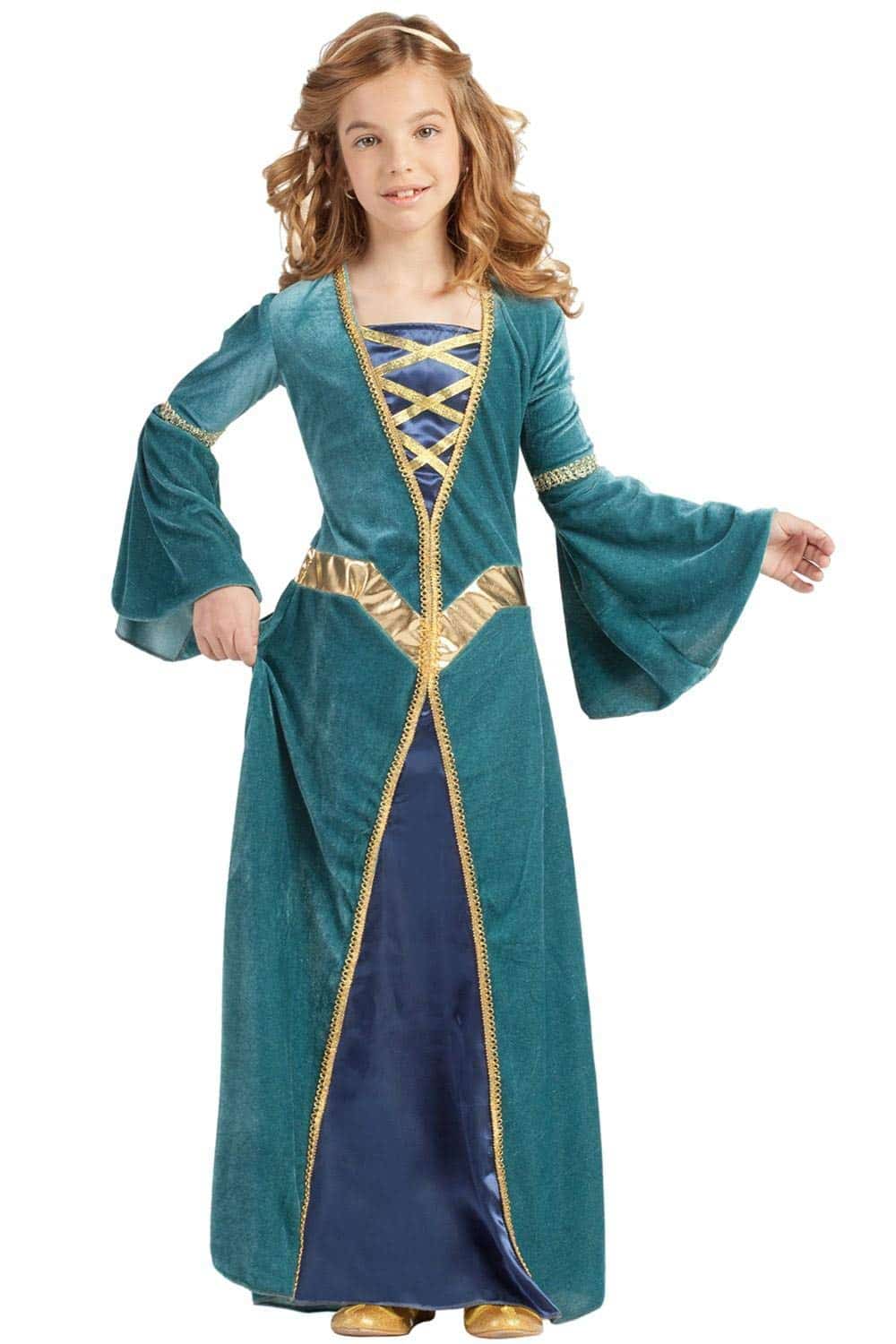 Disfraz Princesa Medieval Verde Infantil