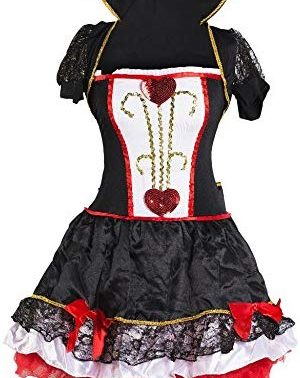 Disfraz Reina de Corazones Negro Rojo