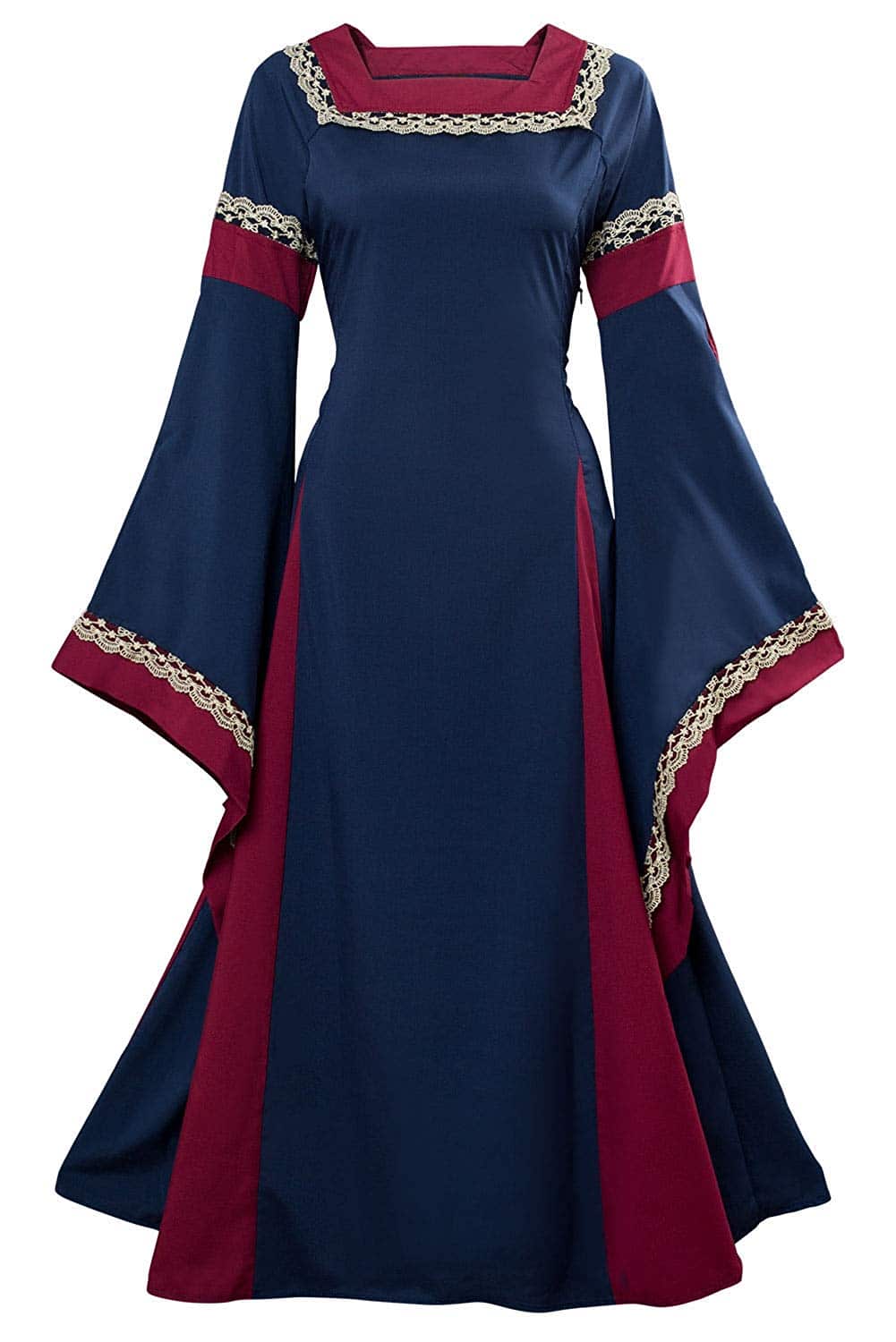Disfraz Vestido Medieval Renacimiento para Mujer Vestido Largo de Noche de Estilo Victoriano gótico