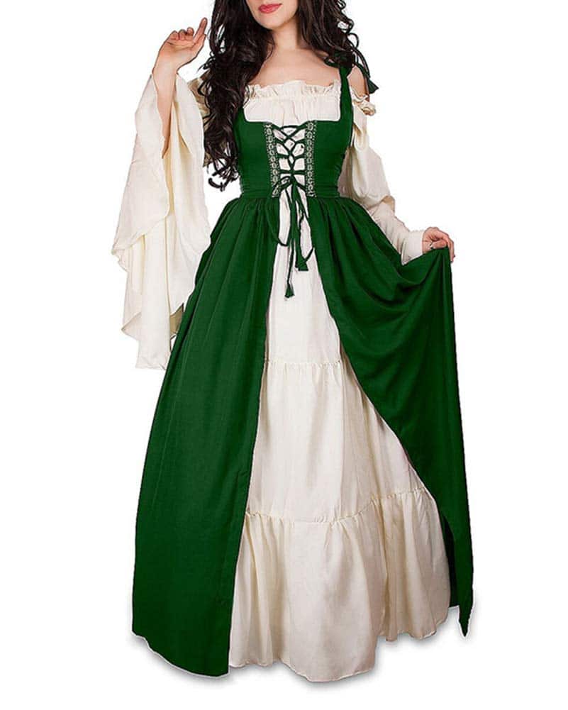 Disfraz Vestido Mujer Medieval Vintage Renacentista Cosplay