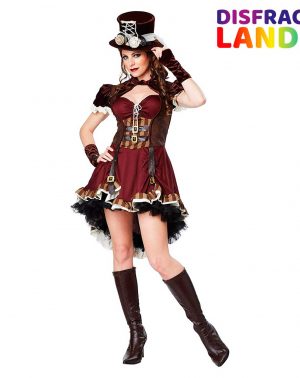 Disfraz de aventurera steampunk para mujer