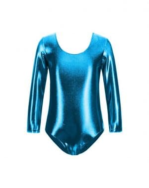 Maillot de Danza Ballet Gimnasia Leotardo Body Clásico Brillante Azul
