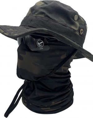 Boonie Bucket Hat Sombreros de ala Ancha para el Sol para Acampar al Aire Libre Pesca Militar Caza Airsoft