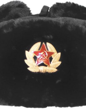 Gorro Ruso Invierno Gorra Negro con Placa