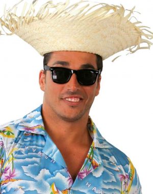 Guirca Sombrero Paja desflecado, Color Multicolor