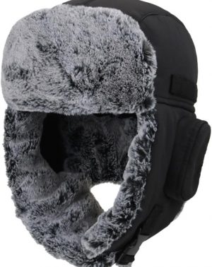 Invierno Hombres Mujeres Tweed Trapper Caza Sombrero Elmer Fudd Ejército Cadete Gorra Buffalo Fleece Orejeras