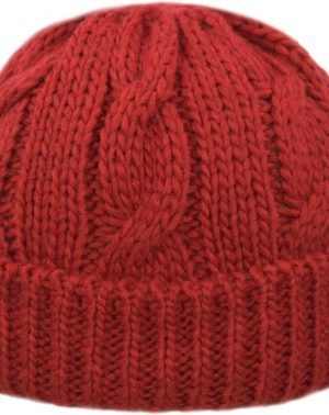 Melegari Gorro de Punto con Solapa | Lana y Alpaca | Tejer trenzas | Mujer/Hombre | Gorizia