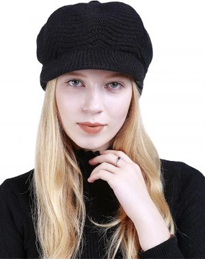 Sombrero Invierno Gorros de Punto Gorras para Mujeres Crochet Cálido Suave Sombreros de Esqui