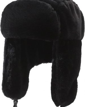 Sombrero de Trampero Invierno Unisex, Invierno Cálido Gorro de Aviador con Orejeras Gorro Invierno Hombre Gorro Ruso Ushanka Sombrero Prueba de Viento para Actividades al Aire Libre Esquí