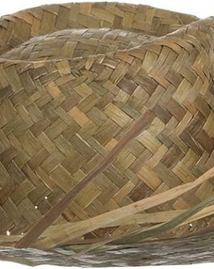 Sombrero de paja con flecos, para fiestas, para el sol o la playa.