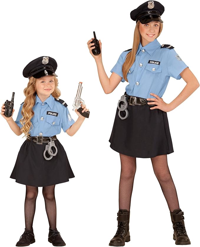 Widmann - Disfraces infantiles de mujer policía, uniforme, policía, policía, disfraces
