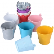 20pcs Mini Cubos de Metal Cajas Contenedor para Invitados de Boda Candy Bar Fiesta con Dulces Caramelos Regalos Boda Colores Altura 5,2cm Diametro 5,8 cm y 4,2cm (10 colores)