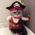 Disfraz de pirata para mascota, gato, perro, divertido con sombrero