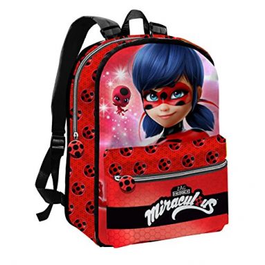 Mochila Ladybug Transform infantil reversible, 40 cm, Negro