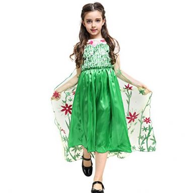 Vestido de princesa de Frozen Fever, disfraz de Elsa la Reina de Hielo