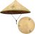 Sombrero de Bambú para el Sol, Sombrero Chino de Paja para Turismo Agricultura, Sombrero de Arroz para Pesca de Granjero, Talla única