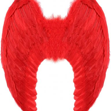 Alas de Plumas Angel Diablo Despedidas de Soltera Halloween Fiestas de Disfraces Adulto Grandes 60 x 40 cm Rojo