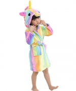 Albornoz Infantiles – Disfraz de Unicornio – Ropa De Dormir con Capucha – Batas Niños Niña