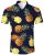 Camisa Hawaiana para Hombre Mujer Casual Manga Corta Camisas Playa Verano Unisex 3D Estampada Funny Hawaii Piña – Negra