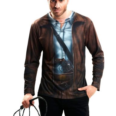 Indiana Busca tesoros, camiseta de manga larga para adultos, talla M
