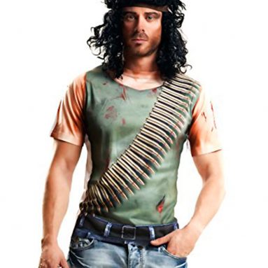 Rambo Warrior, camiseta de manga corta para adultos, talla M