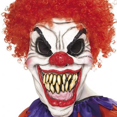 Careta de Payaso Aterrador Siniestro látex Smiffys- 35710