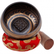Cuenco Tibetano a Mano para la Meditación Chakra Healing, Oración, Yoga, Budismo y Sanación a través de la Vibración Cuenco, Incluye un Cojín y la Baqueta