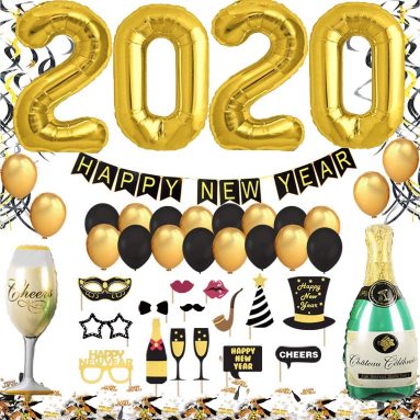 Decoracion Nochevieja 2020 XXL Set Globos 2020 Gigantes