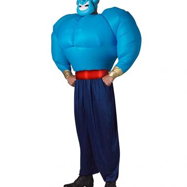 Disfraz oficial de Aladino Aladdin, el genio de Rubie’s, para adultos, con torso Hinchable