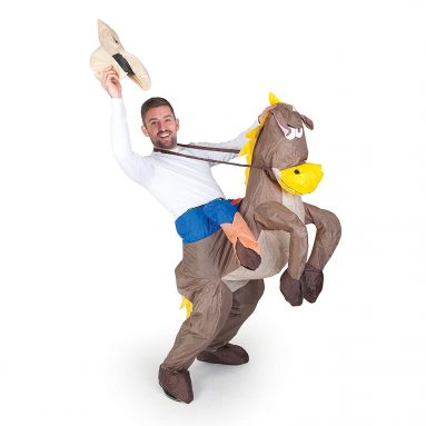 Disfraz de Cowboy con Caballo Hinchable