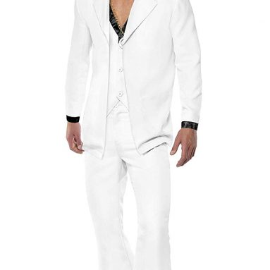 Disfraz de años 70s retro para hombre, color blanco, Smiffy’s 39427