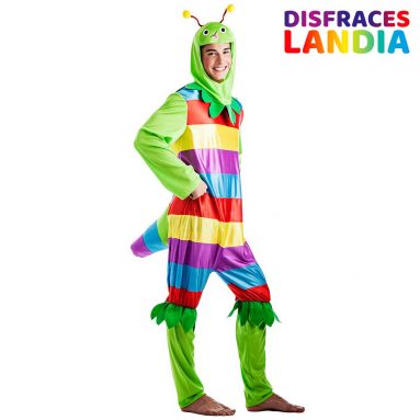 Disfraz de Gusano Multicolor Adulto