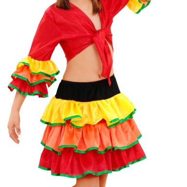 Disfraz de Rumbera Salsa Niña