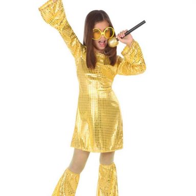 Disfraz Disco Color Dorado Atosa
