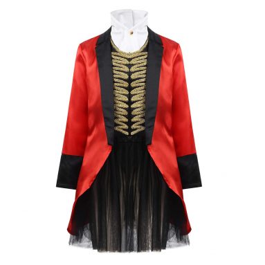 Disfraz de Domadora de Circo Mago – Chaqueta Roja con Falda Tutú