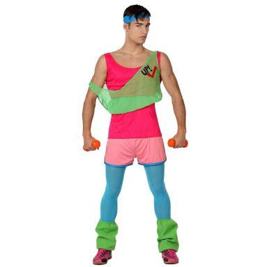 Disfraz Gym Gimnasio Entrenador Monitor hippie para hombre