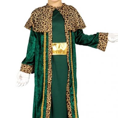 Disfraz Infantil de Rey Mago, Color verde – Varias Tallas