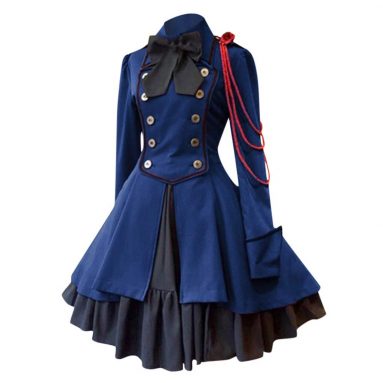 Disfraz Medieval Retro Vintage Mujer Azul