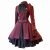 Disfraz Medieval Retro Vintage Mujer Color Rojo Vino