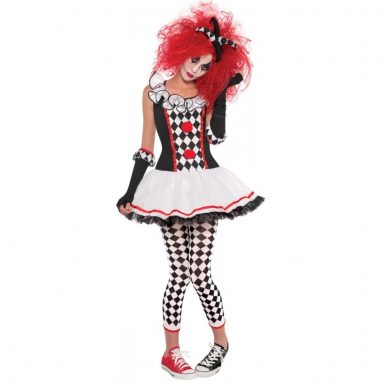 Disfraz Payaso Arlequín Chica Bufón – Halloween – Varias Tallas
