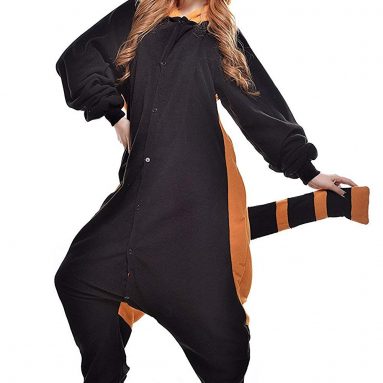 Pijama Animal Entero Unisex para Adultos Niños con Capucha Ropa de Dormir Traje de Disfraz para Festival de Carnaval Halloween Navidad