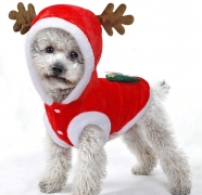 Reno Mascota Elk Navidad Perro Xmas Disfraz de Moda Cachorro Mono Abrigo Vestido de Fiesta cálido forteddy, Yorkshire Terrier, Chihuahua, Regalo Festivo