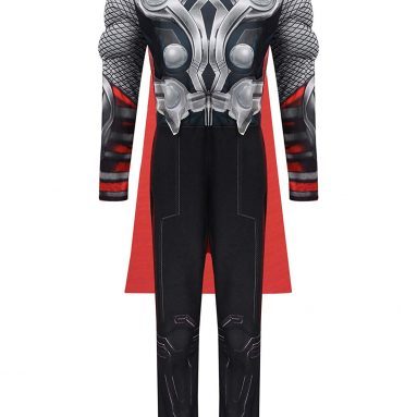 Disfraz para Niños Mono Manga Larga con Capa Roja Traje Muscular 3D Disfraces de Fiesta Cumpleaños Halloween Cosplay
