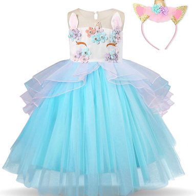 Disfraz Vestido Unicornio Princesa Cumpleaños Cosplay