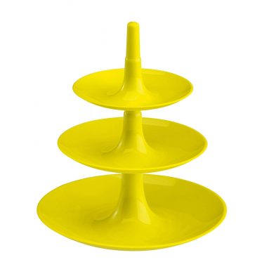 Frutero de 3 pisos Desmontable Color Mostaza – Decoración centro mesa