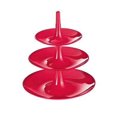 Frutero de 3 pisos Desmontable Rojo Frambuesa – Decoración centro mesa
