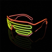 Gafas Led 2 Colores – Luz de Neón Originales Divertidas – 3 Posiciones: Ritmo música, Fija o Intermitente