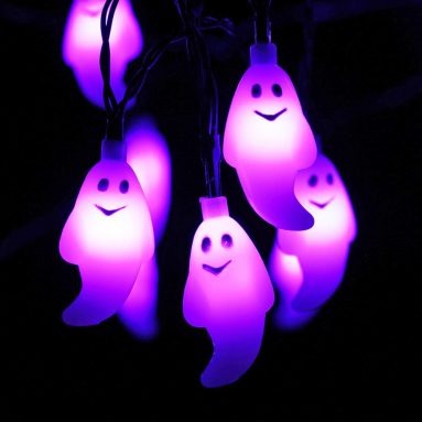 Guirnaldas Luminosas Fantasma Morado – LED 2.5m Halloween Decoraciones