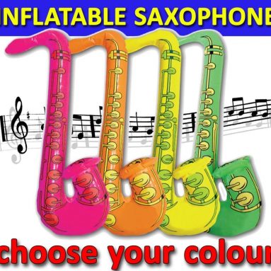 Hinchable Divertido Saxophone 75cm Fiesta De Disfraces instrumento musical